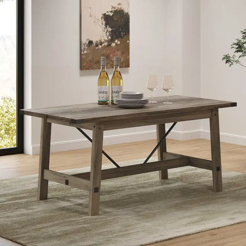 Rustic Modern Kitchen Dining Room Table for 6 People