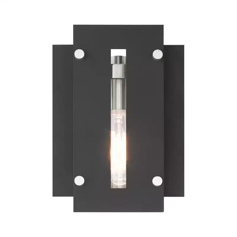 Livex Lighting Utrecht 1 - Light Wall Light in Black/Brushed Nickel