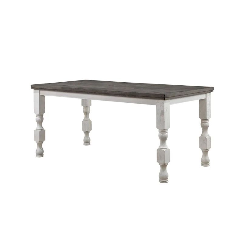 Furniture of America Ionessa Rustic Antique White 79-inch Counter Height Table