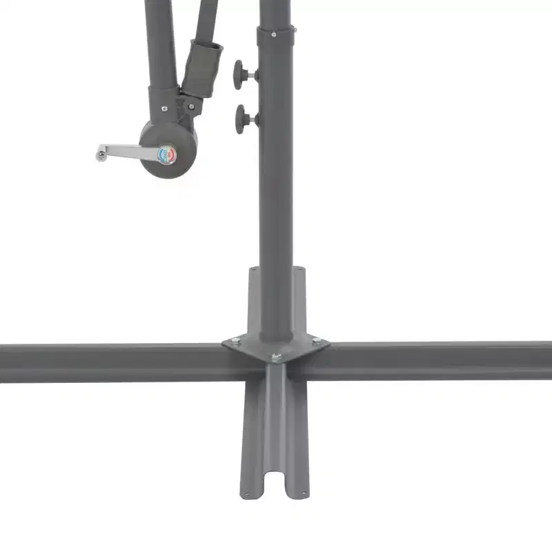 vidaXL Cantilever Garden Parasol Black Polyester, Metal 118.1 in diameter