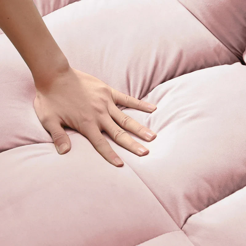 Velvet Convertible Loveseat Sofa Bed - 2 Seater Pullout