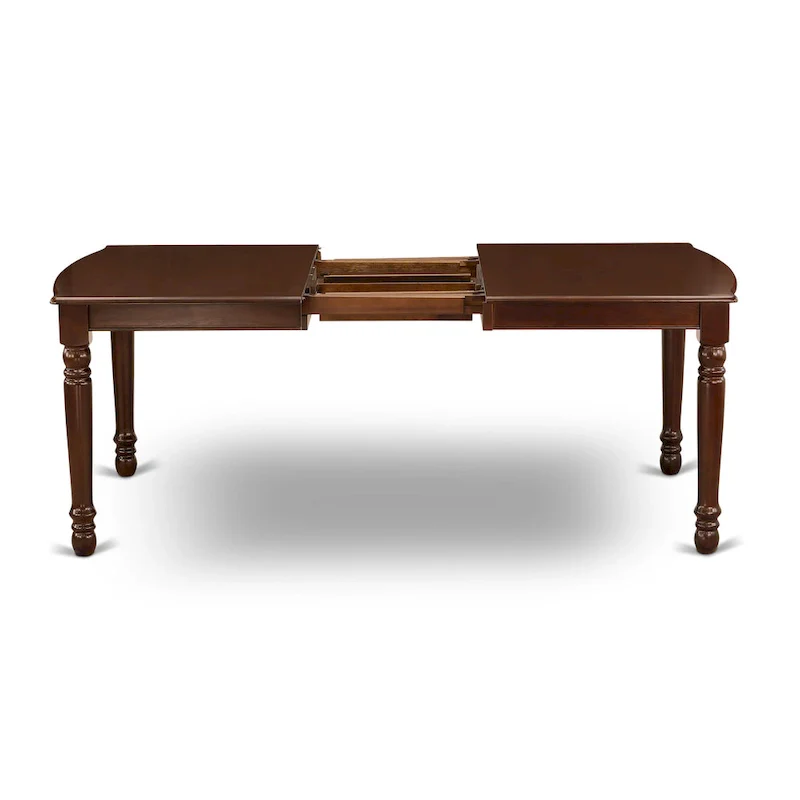 East West Furniture Modern Dining Table Set- a Rectangle Wooden Table and Dining Room Chairs, Mahogany (Pieces Option)