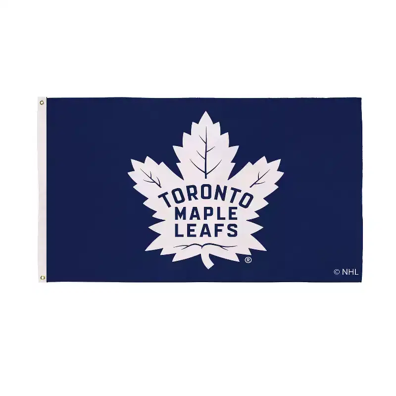 NHL Toronto Maple Leafs 3' x 5' Outdoor Durable Flag with Grommets, Heavy Duty Flag & Banner for Outdoor Garden Patio, Indoor Wall Decor Flag