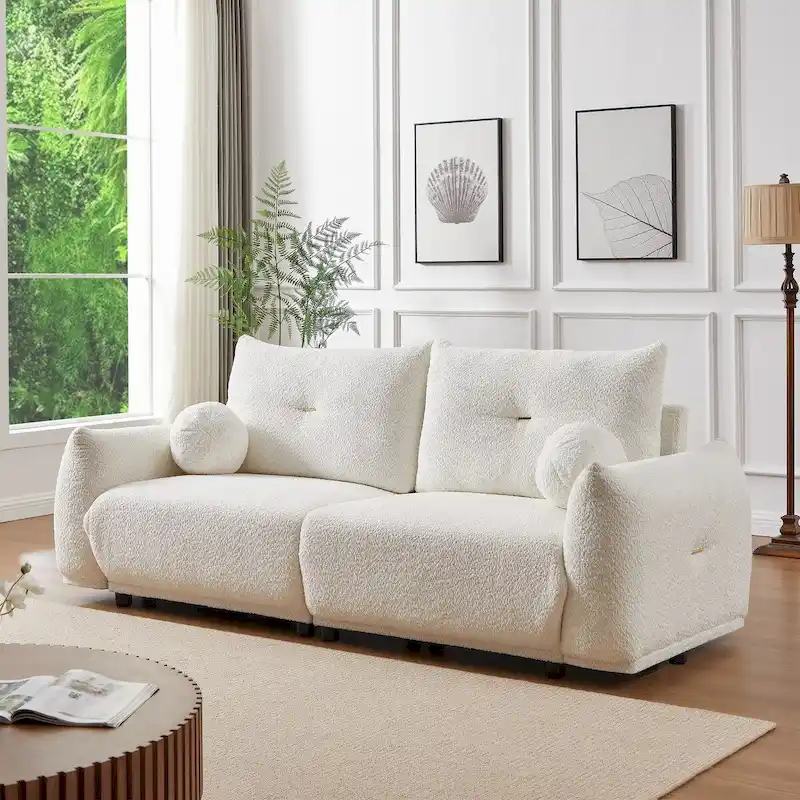 Lamb's wool 2-seater sofa