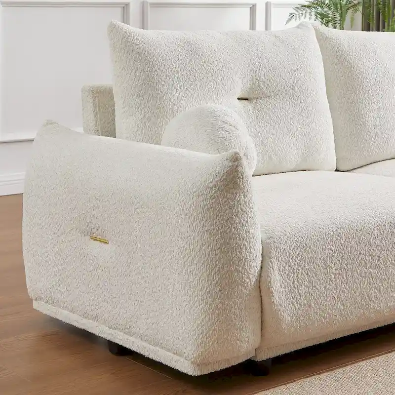 Lamb's wool 2-seater sofa