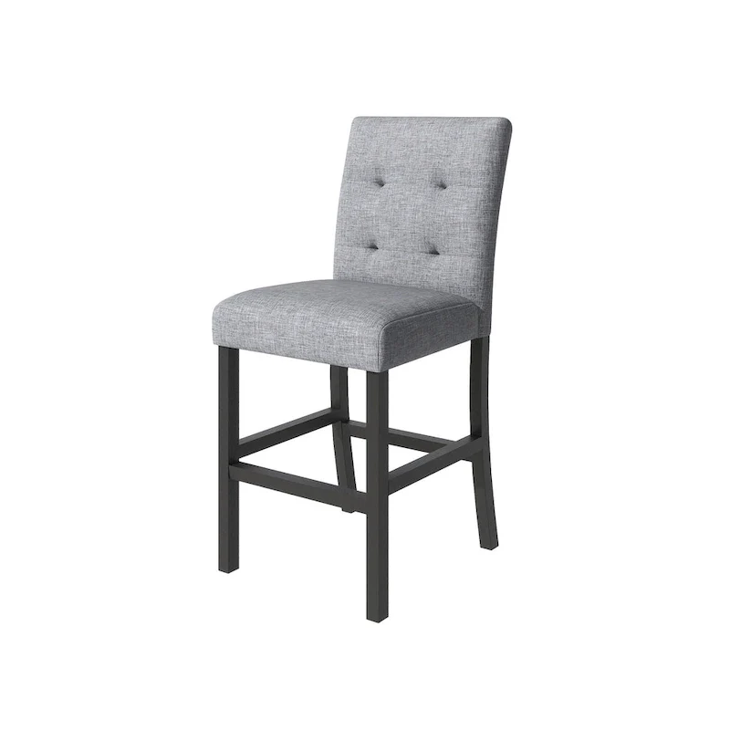 5 Piece Counter Height Dining Set, Wood Dining Table Set with Rectangle Table and 4 Upholstered High Back Chairs