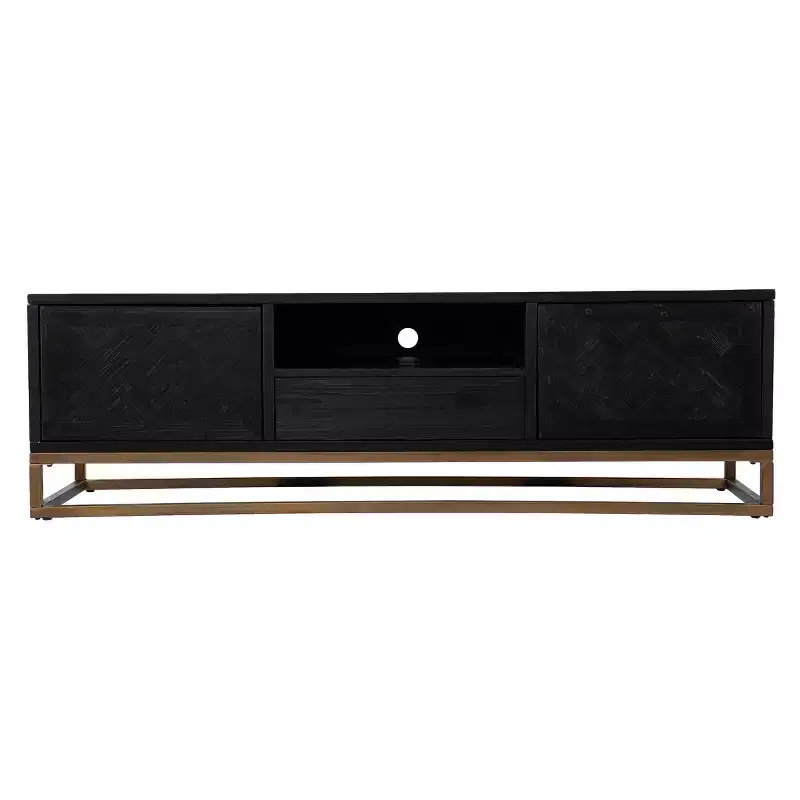 Dessingham Reclaimed Wood TV/Media Stand - Black - SEI