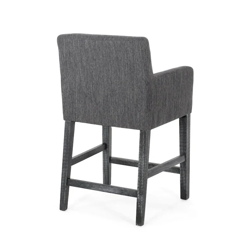 Armga Fabric Upholstered Wood 26 inch Counter Stools (Set of 2) by Christopher Knight Home