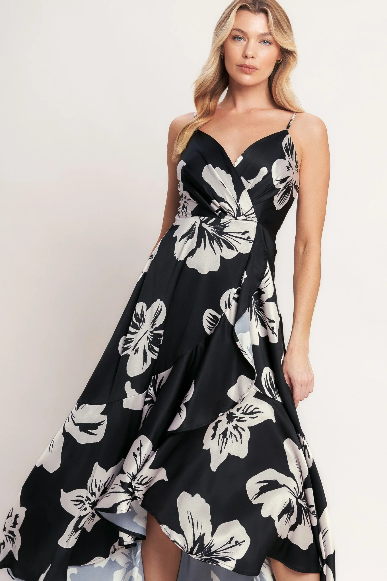ETERNAL FLORA BLACK MAXI DRESS