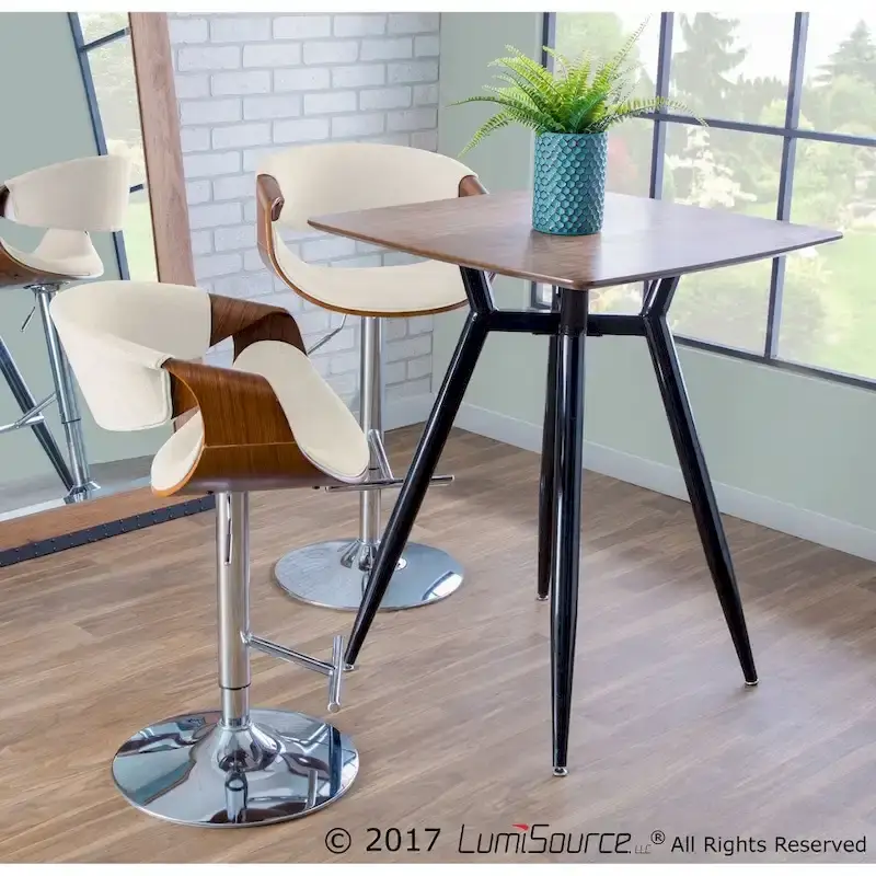 Carson Carrington Sauda Mid-century Modern Walnut WoodAdjustable Bar Stool