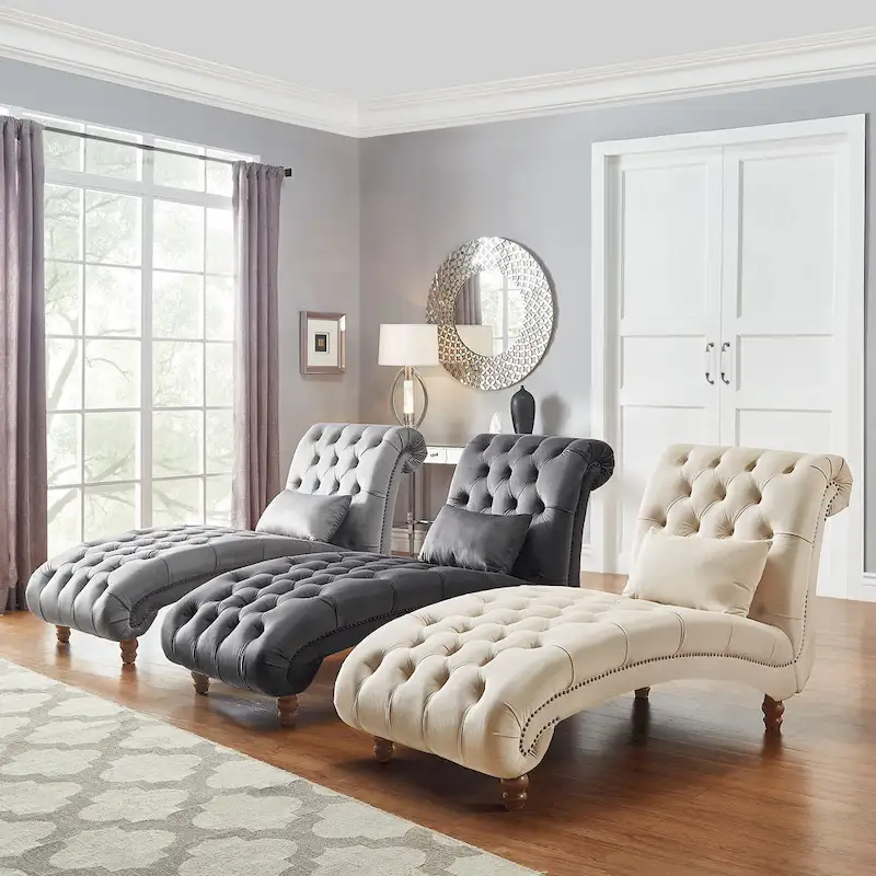 Tufted Oversized Chaise Lounge