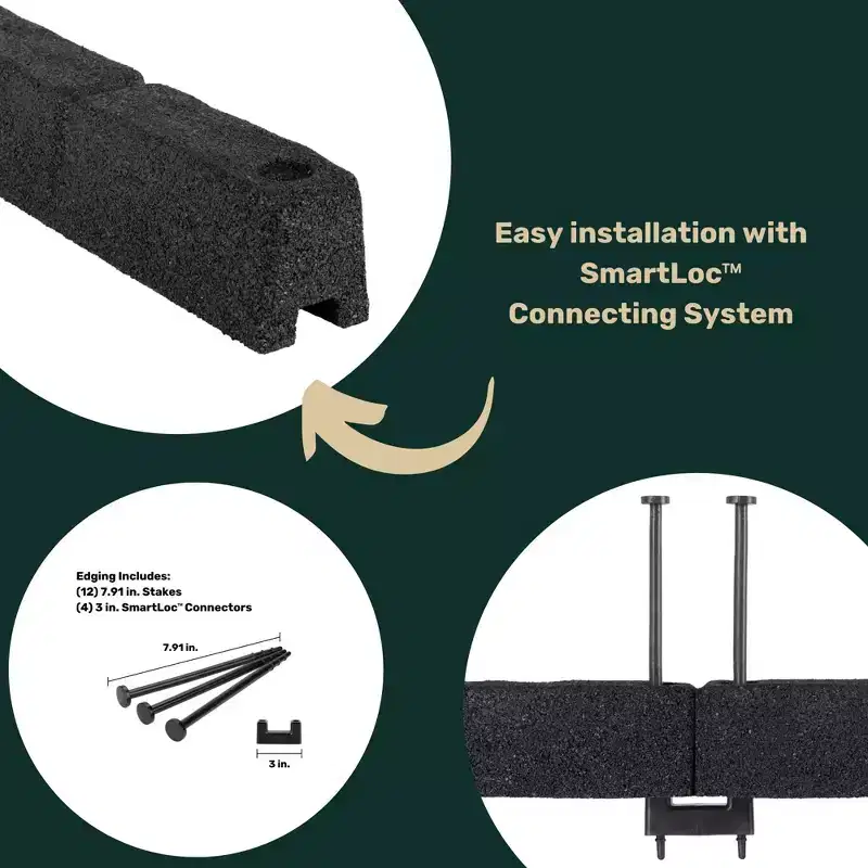 Cobblestone SmartLoc Rubber Landscape Edging