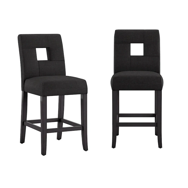 Brda Keyhole Counter Height High Back Stools (Set of 2) - Stool