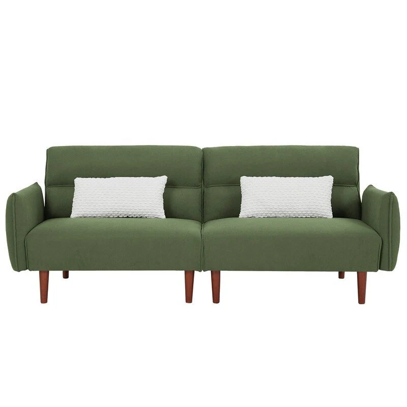 GEITIN Convertible Futon Sofa Bed with 2 Pillows