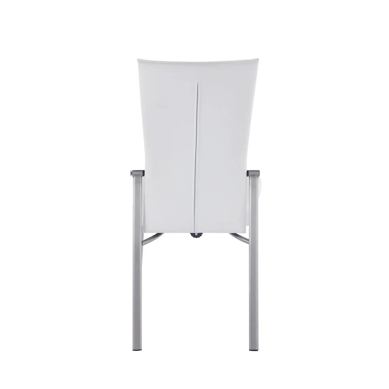 White Starphire Glass 5-Piece Dining Set - Modern Style