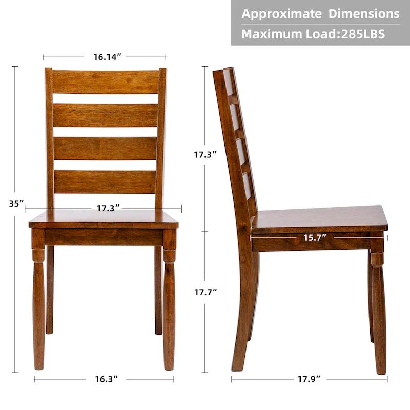 Ladder Back Wooden Dining Chairs