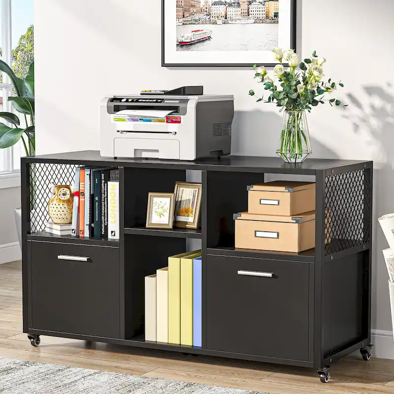Modern File Cabinet Mobile Lateral Filing Cabinet for Home Office