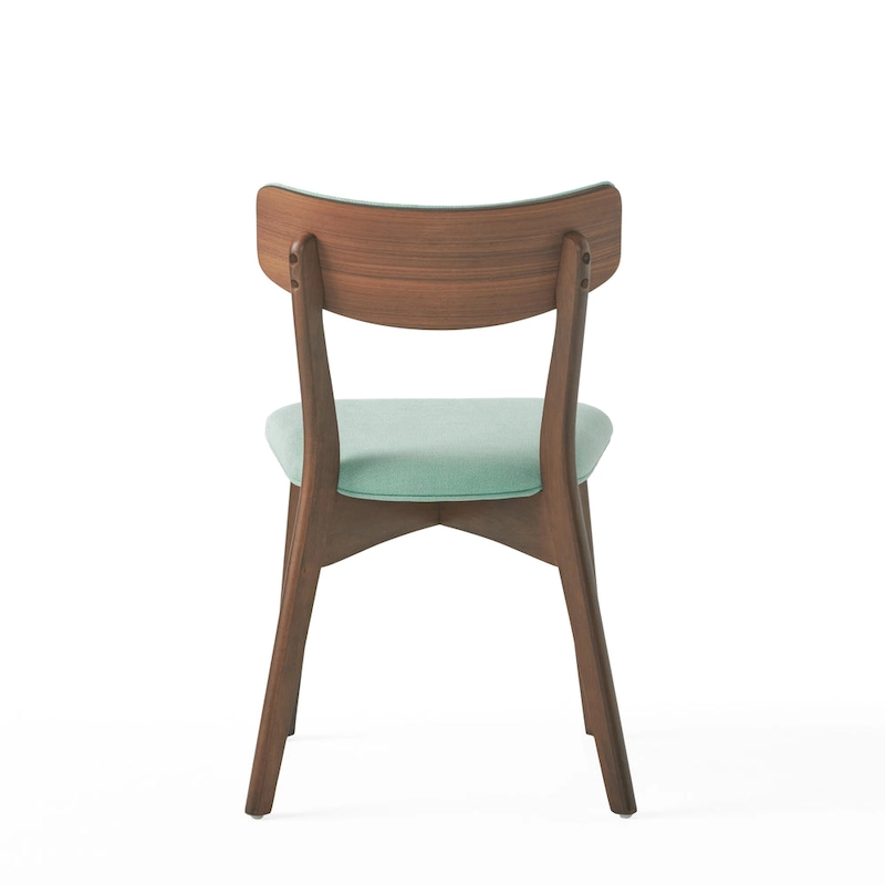 Chazz Mid-Century Modern Upholstered Rubberwood Dining Chairs (Set of 4) by Christopher Knight Home