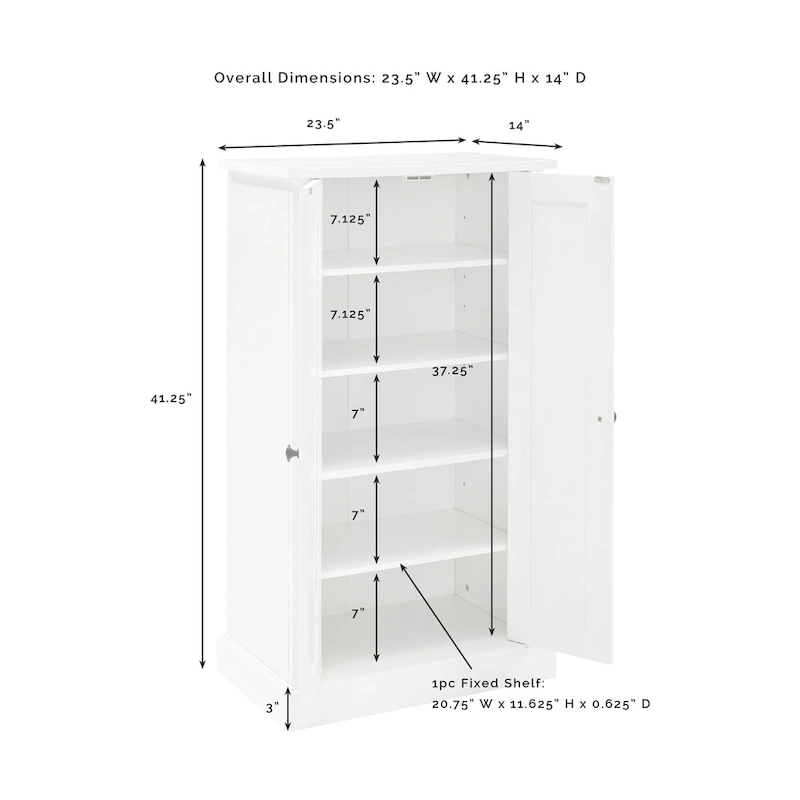 Crosley Seaside Accent Cabinet - 23.5 W x 14 D x 41.25 H