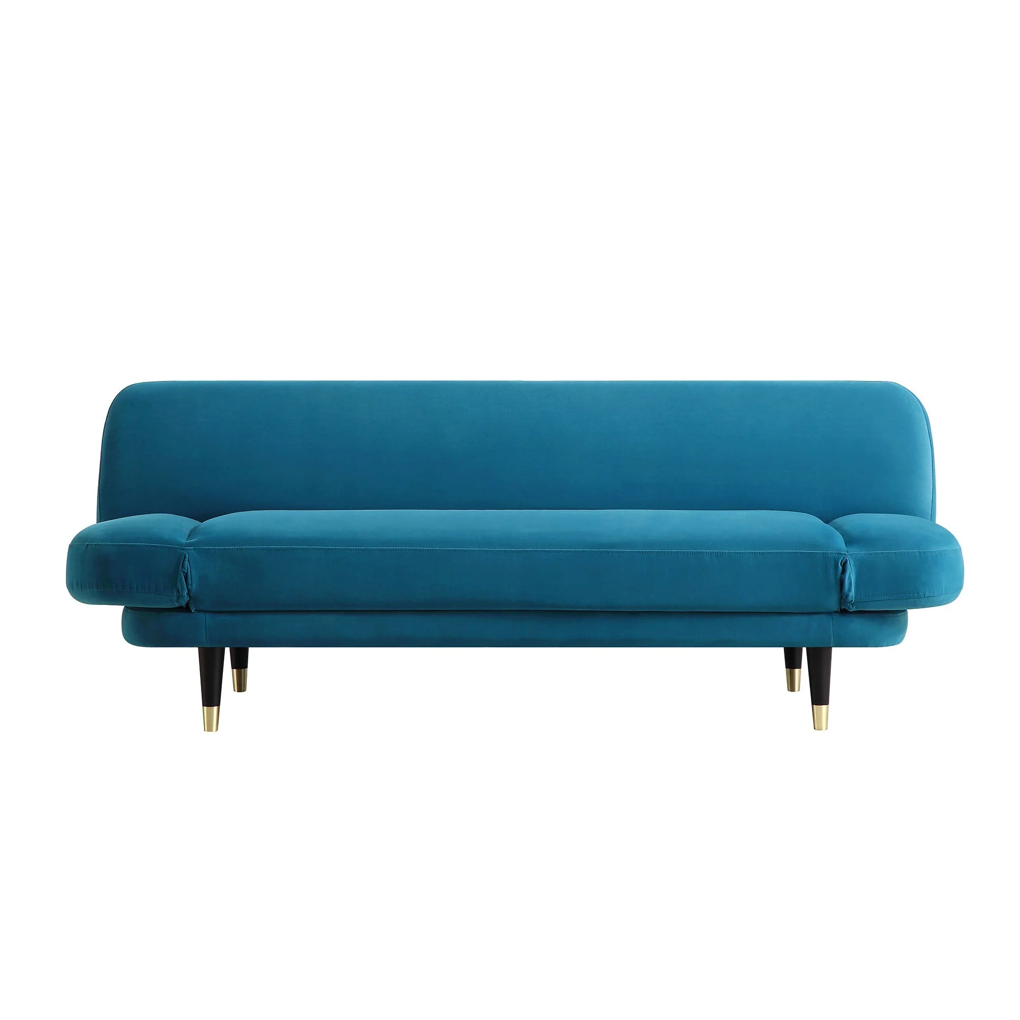 2-Seater Sofa Bed, Teal Velvet