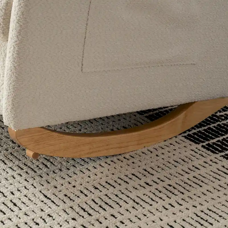 Accent Rocking Chair with Footrest High Back