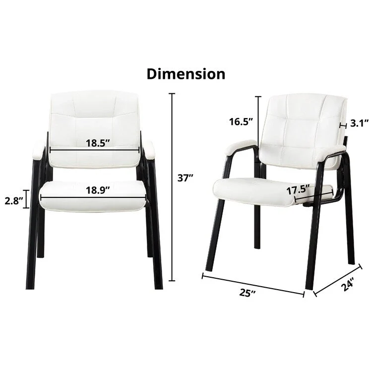 Premium Leather Executive Office Chairs with Padded Armrest