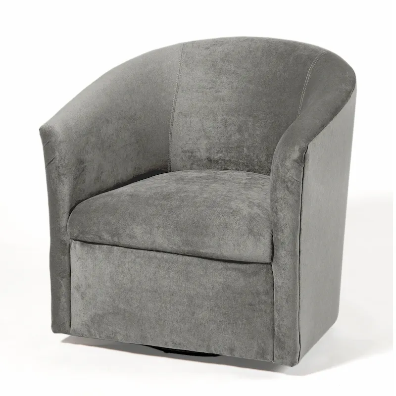 Ellery Modern Microfiber Swivel Accent Chair by