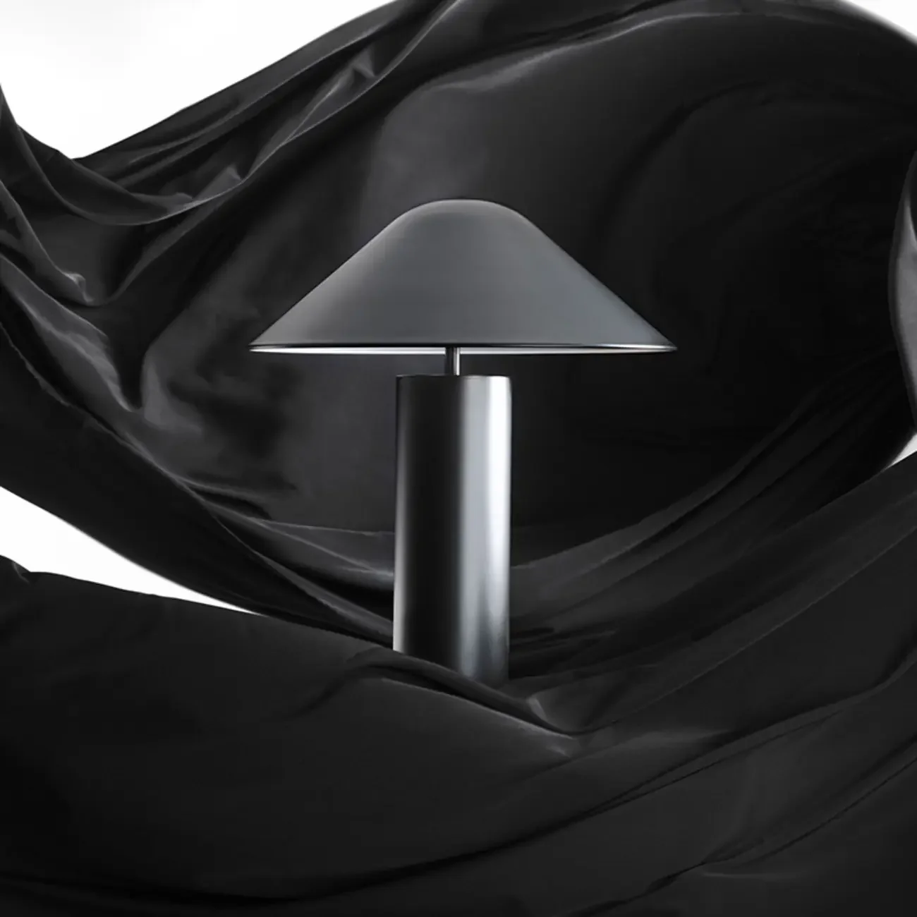 Modern Aluminum Cone Table Lamp for Bedroom