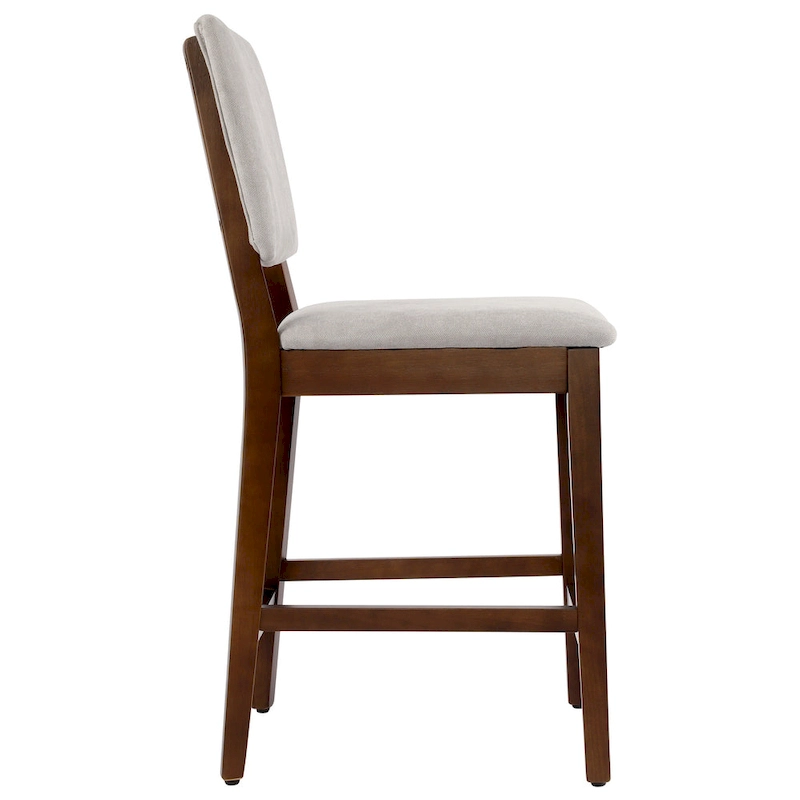 23 Inches Farmhouse Upholstered Counter Height Bar Stools with Back Set of 2