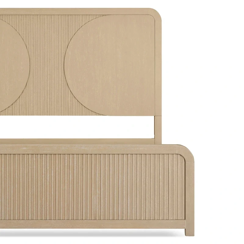 Furniture of America Adrienne Modern Rustic Solid Wood Fluting Panel Bed