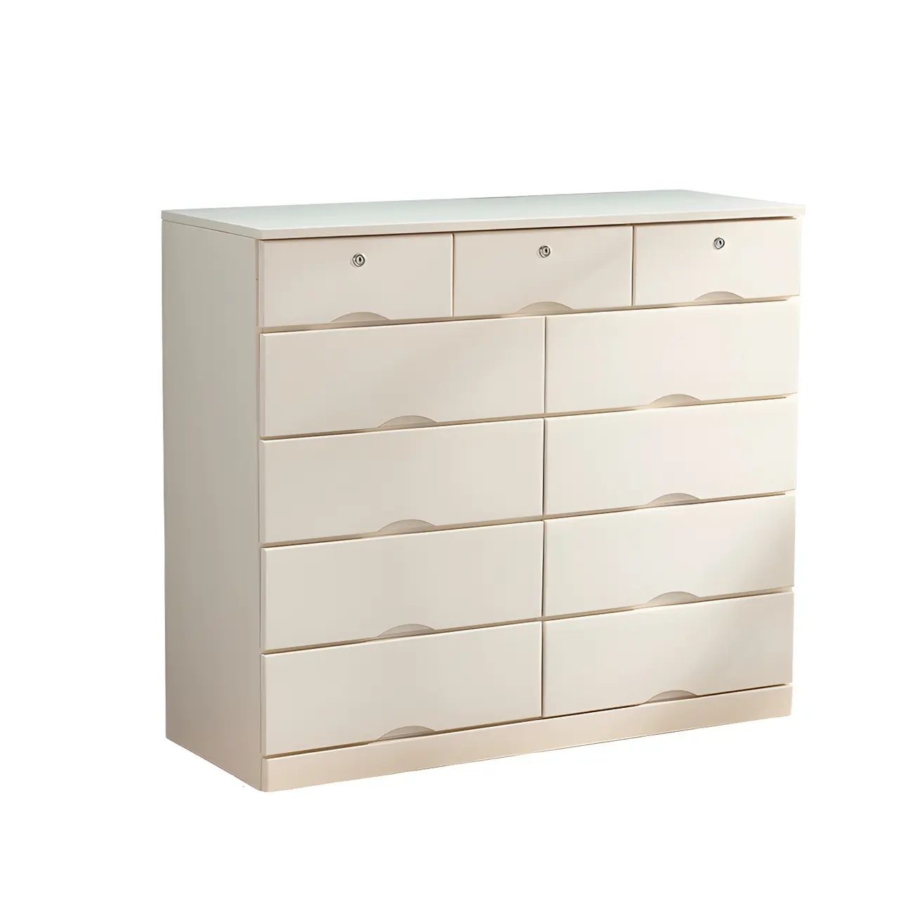 Stylish White Wooden Dressers with Soft Close Drawers
