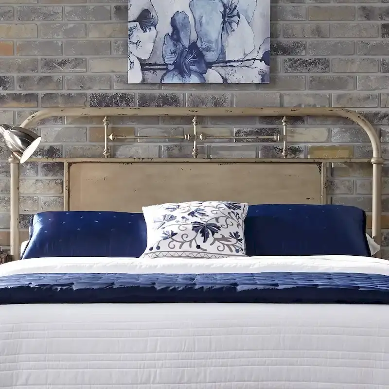 Metal Distressed King Headboard