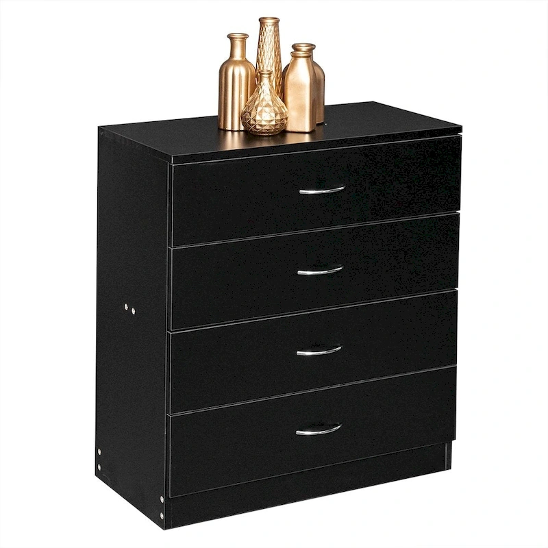 28 Modern Simple 4-Drawer Dresser Black/White