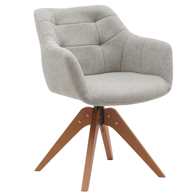Suede Swivel Armchair Office Accent Arm Chair