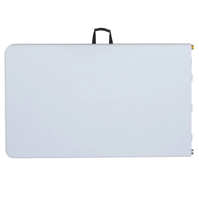 30W x 96L Adjustable Bi-Fold Granite White Plastic Table with Carrying Handle