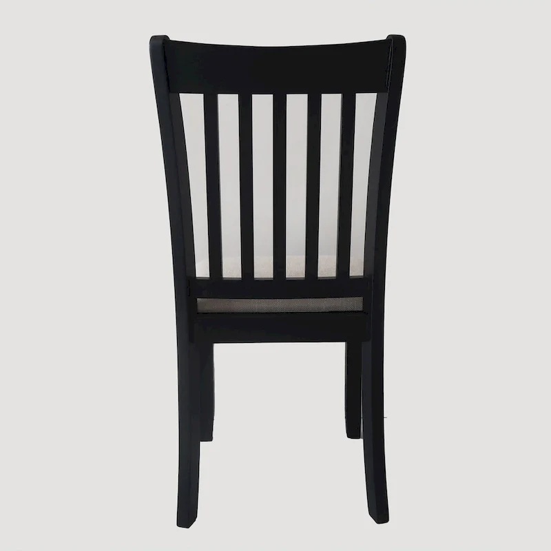 Black Finish Set of 2 Seating Chairs