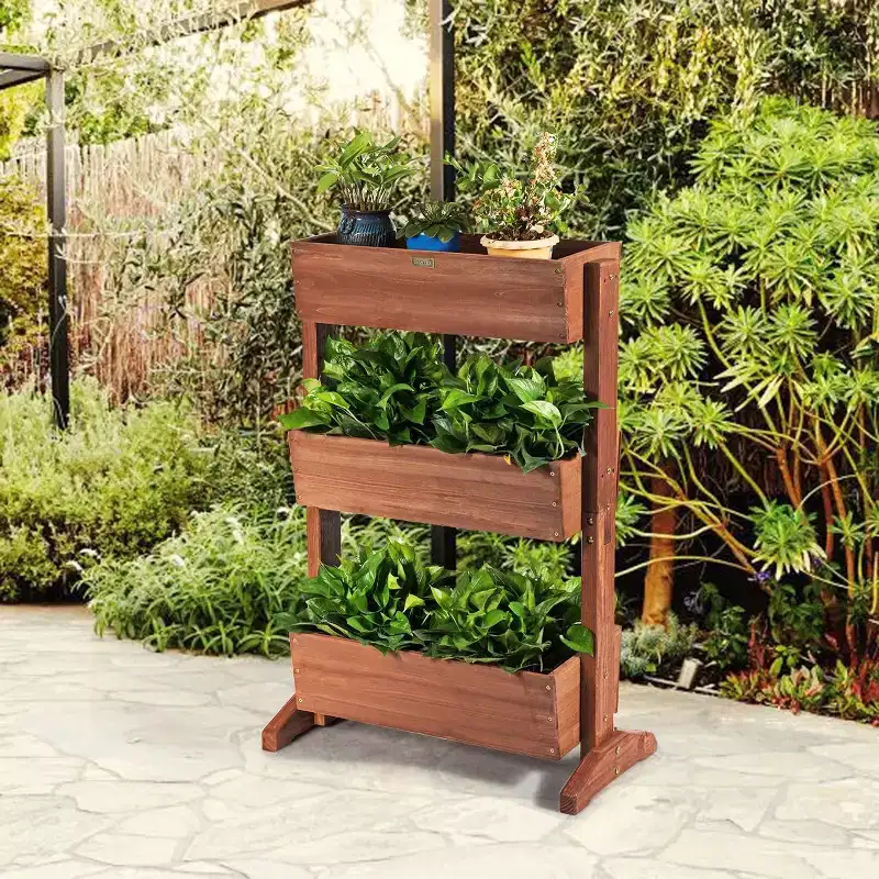 Costway 3-Tier Raised Garden Bed Vertical Freestanding Elevated Planter Patio Balcony