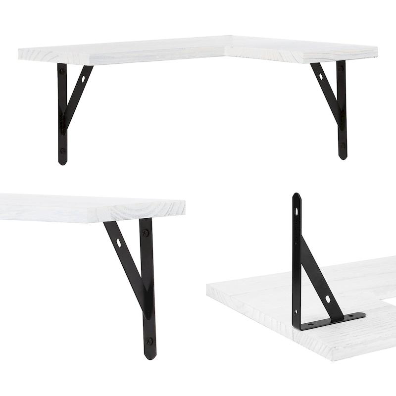 Wood Floating Shelves Set of XX, Wall Mounted Shelves for Bathroom Bedroom Living Room, and Kitchen Wall Decor 16*11.4in