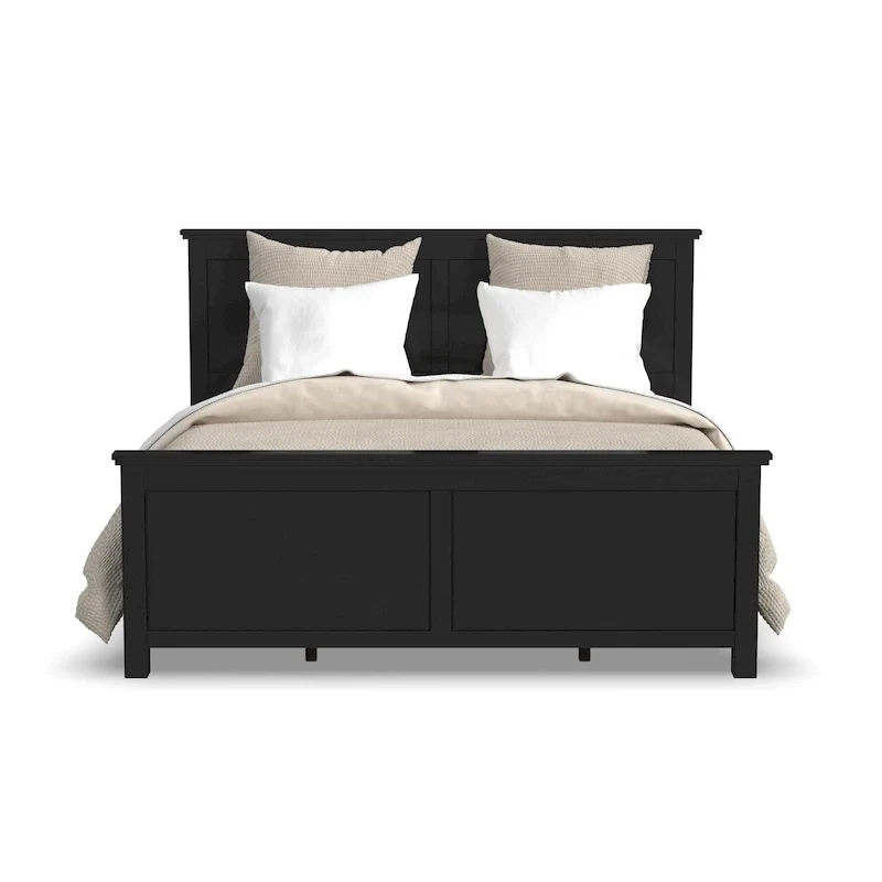 Oak Park Black Wood King Bed