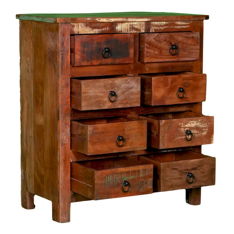 Maadze 32  Wide Reclaimed wood 8-Drawers Chest
