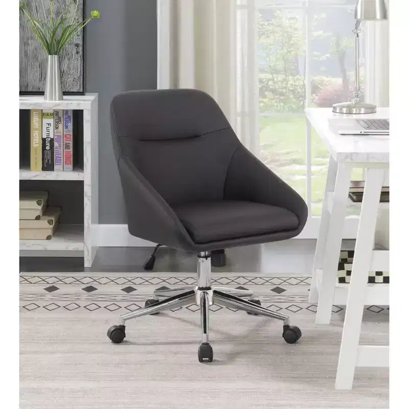 Simple Relax Leatherette Upholstered Office Chair with 5 Casters