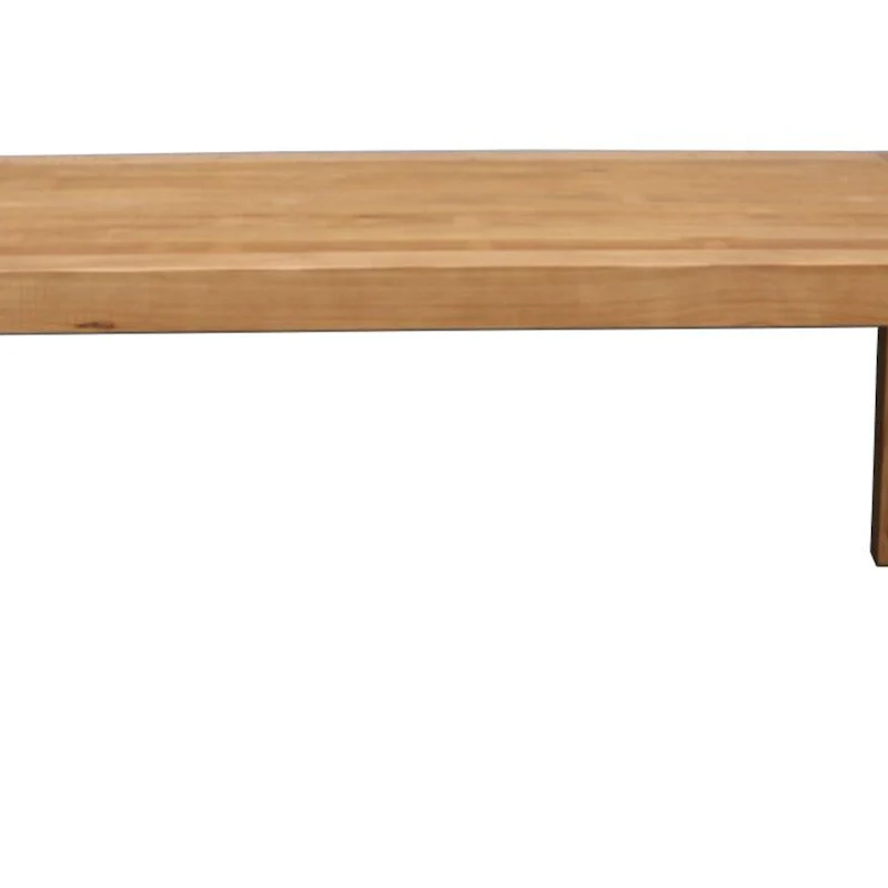 Tuley Dining Table, Pine Wood, Natural Brown, 71 Inch Rectangular Top