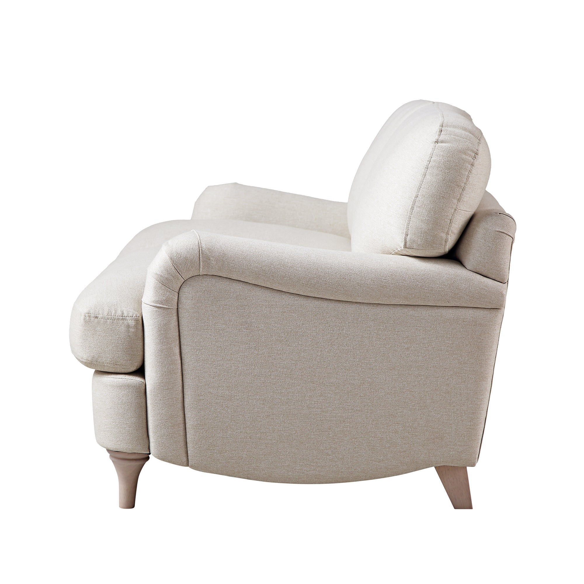 Oatmeal Fabric Sofa, 2-Seater