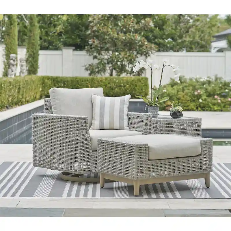 Signature Design by Ashley Seton Creek Brown/Gray 2-Piece Outdoor Package - 36.38 W x 35 D x 36 H
