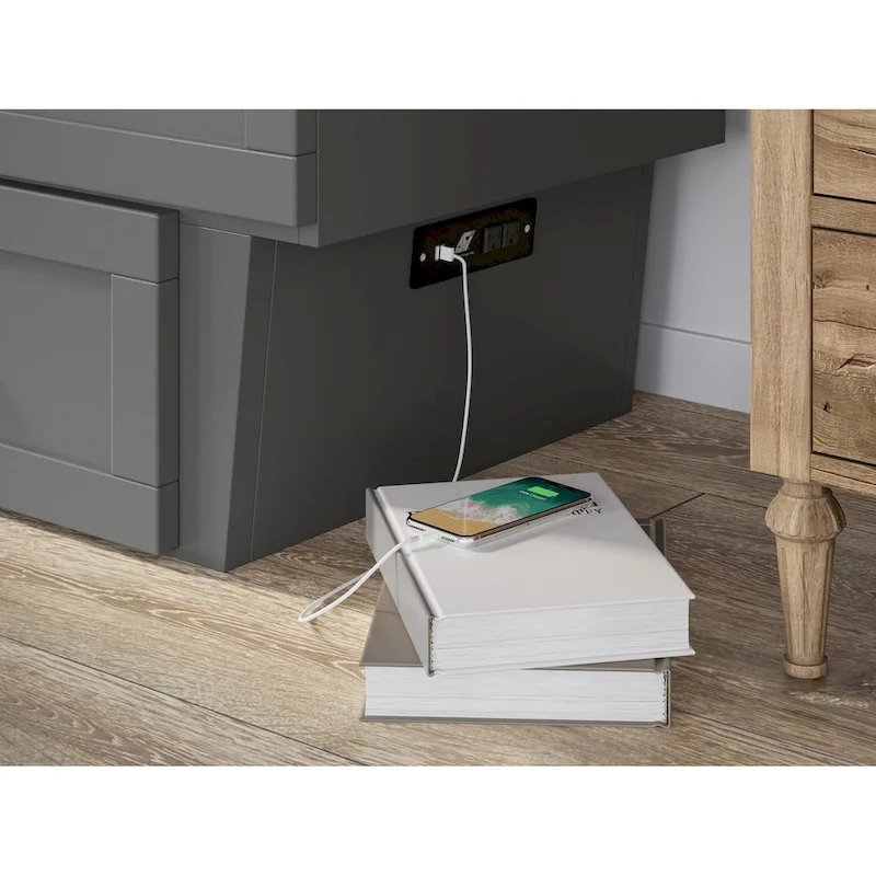 Chelsea Queen Murphy Bed Chest with Mattress