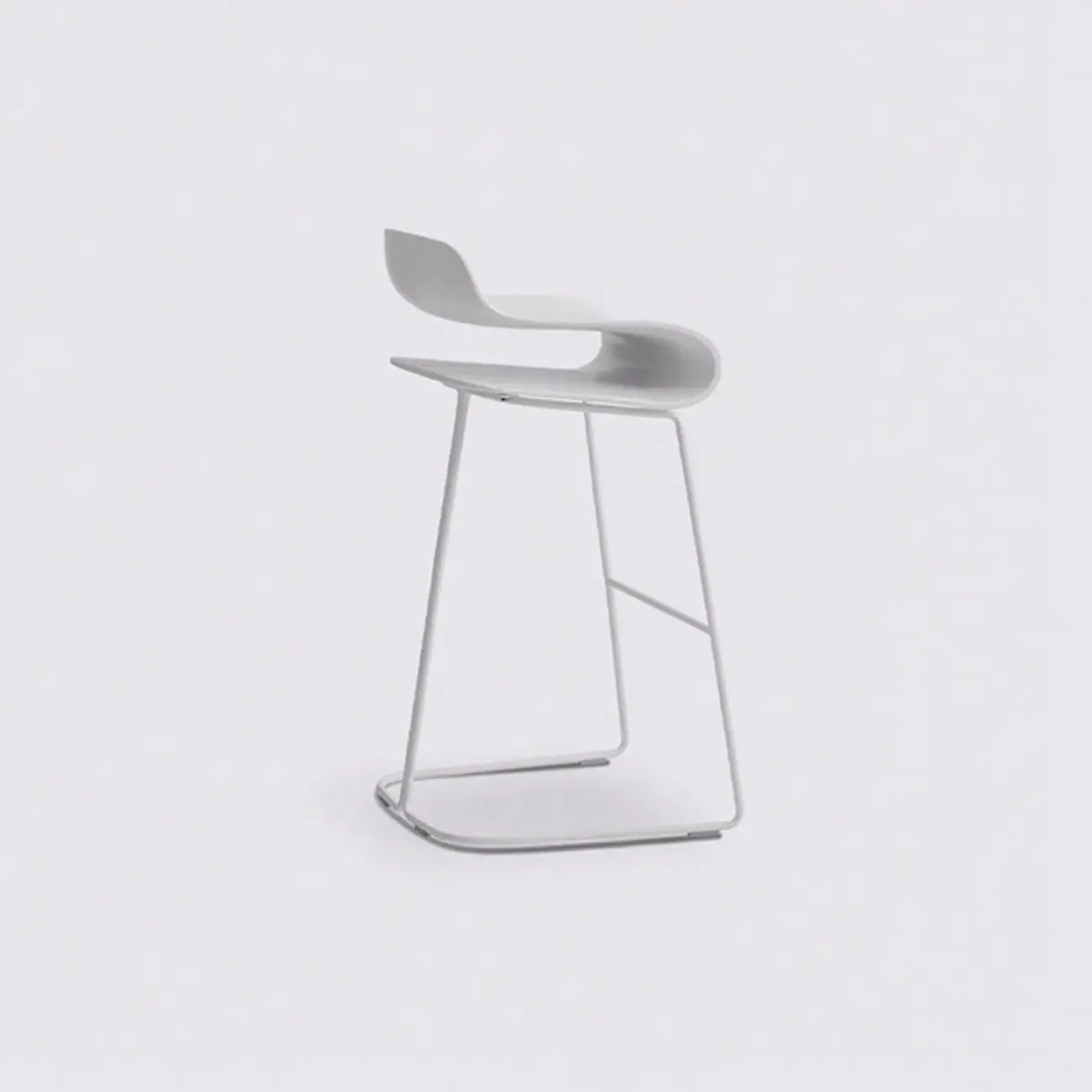 Industrial Plastic Steel Frame Low Back Armless Bar Stool