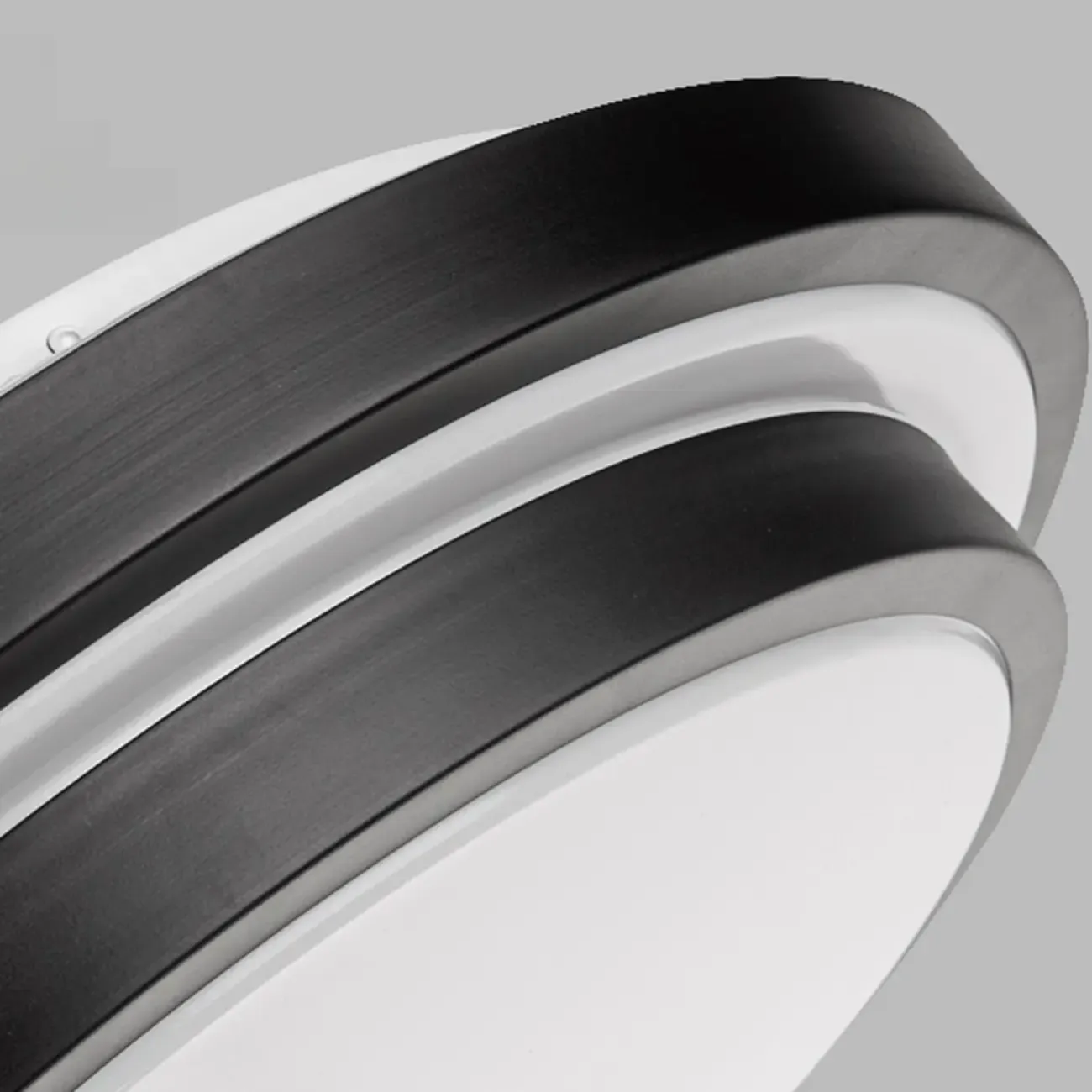 Industrial Black Round Warm LED Flush Mount Ceiling Light