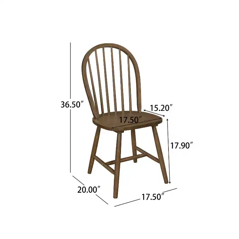 Christopher Knight Home Jafet Farmhouse High Back Spindle Dining Armless Chairs (Set of 2)