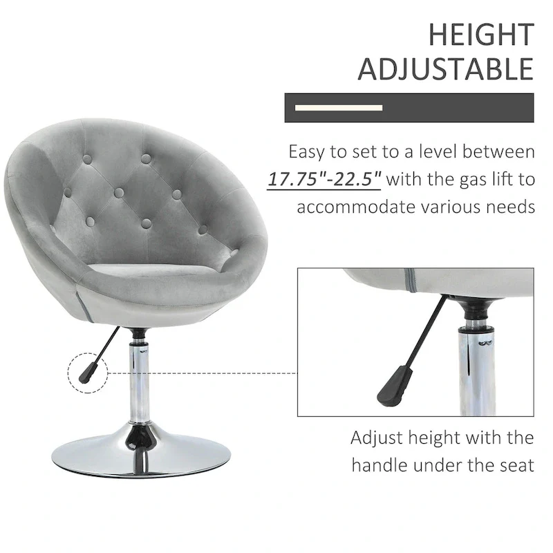 Modern Swivel Accent Chair Adjustable Height