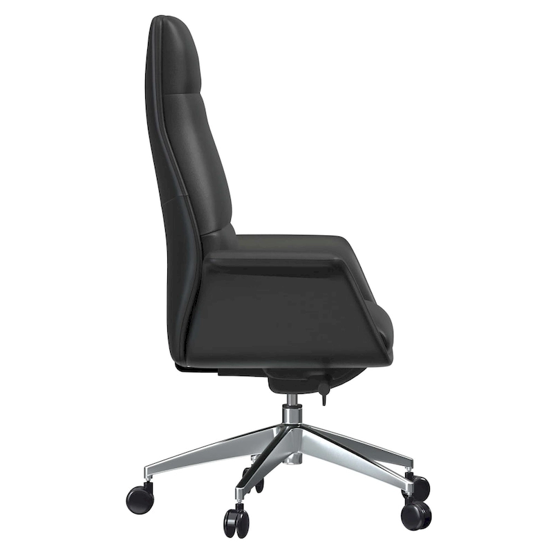 Summit High-Back Leather Office Chair with Swivel and Tilt